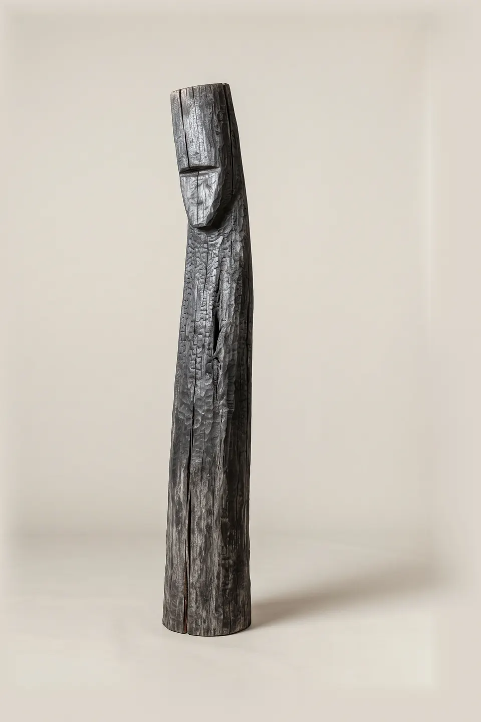 Standing Figure (Ember), 2023. Charred cypress.