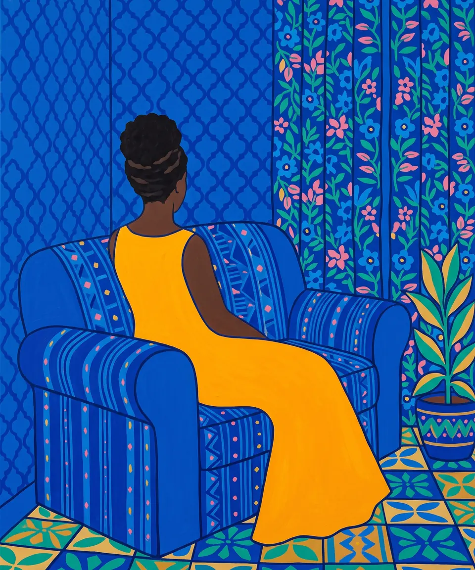 The Blue Room, 2020. Acrylic on canvas.