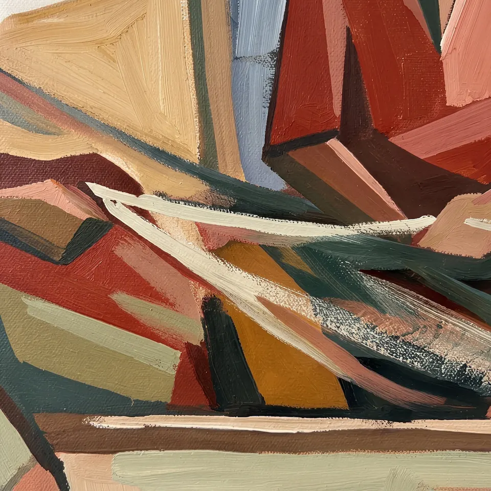 Fishermen Mending Nets, detail.