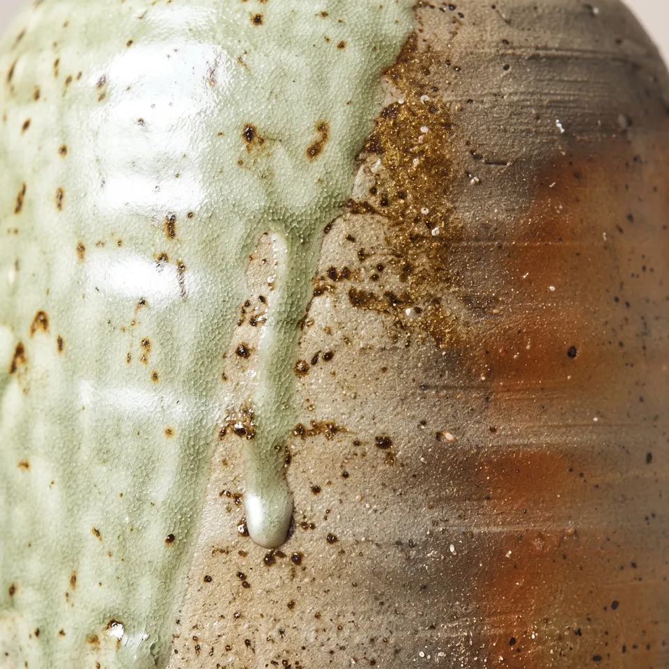 Tall bottle, detail.