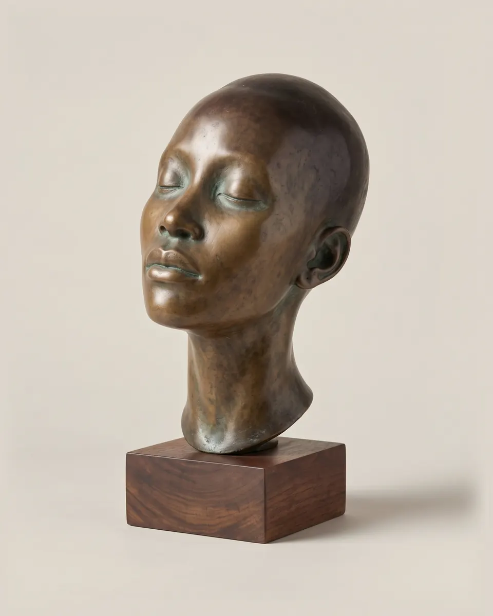 Listener II, 2018. Bronze with brown patina.