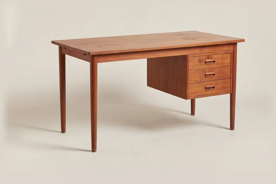 Writing desk, c. 1968. Teak.